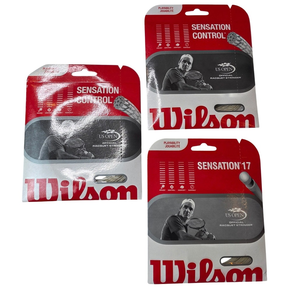 Wilson Sensation Control 16 & Sensation 17 Tennis Racquet String Lot 3 Pack W1